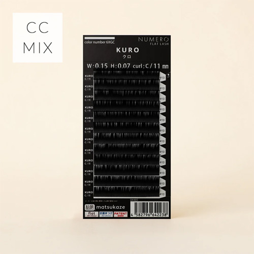 04600 NUMEROフラットラッシュ/KURO 長さMIX CC0.15×7-12mm 松風の通販
